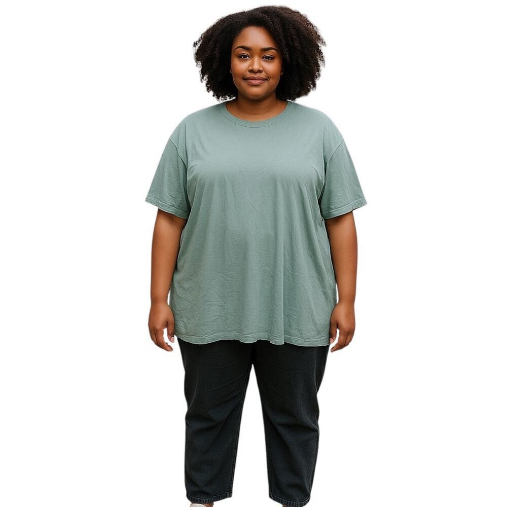SKIMS Unisex Cotton Jersey T-Shirt 5X Teal Blue | Oversized Fit | New with Tags